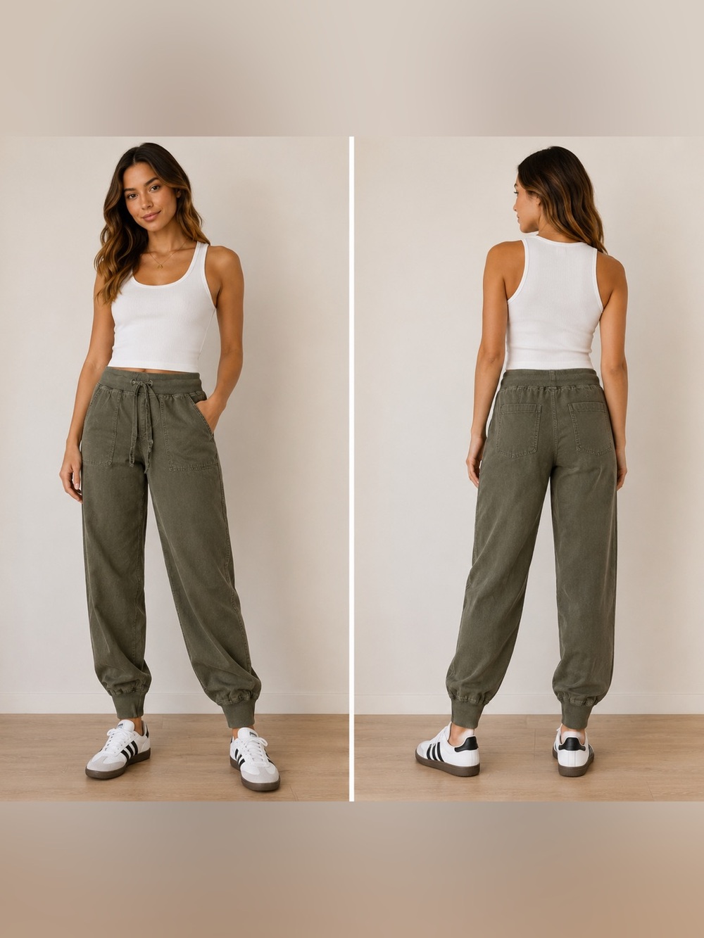 GAP Olive Green Drawstring Jogger Pants